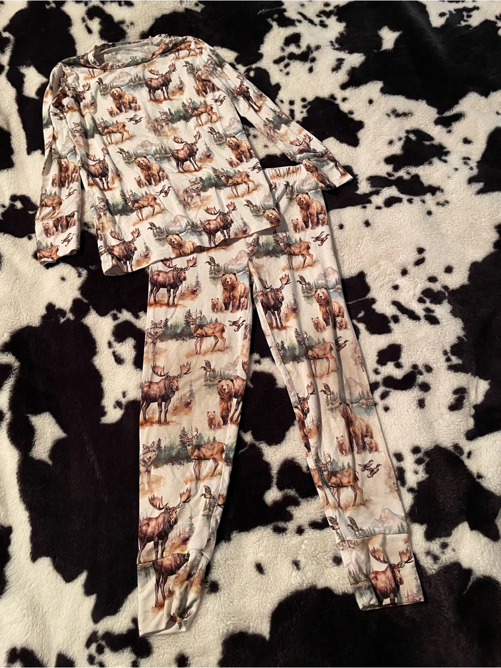 Bums and Roses Wood You Believe It Limited Edition Size 5/6 LS/P Bamboo Pajamas